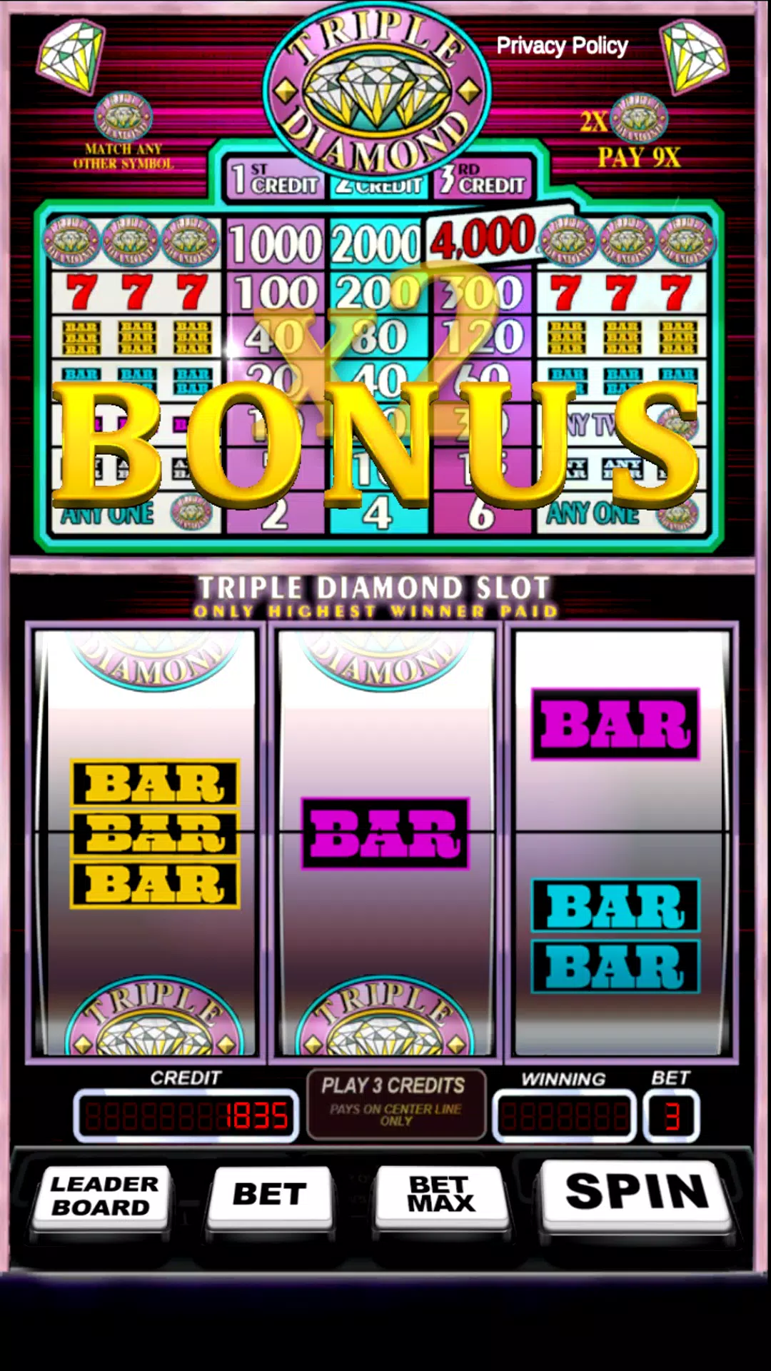 Triple Pay Diamond Slot应用截图第2张