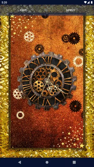 Steampunk Clock Wallpaper экрана 3