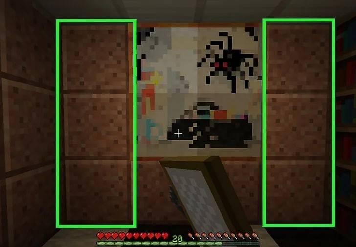 Posicionando pinturas grandes en Minecraft