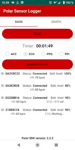 Polar Sensor Logger Capture d'écran 1