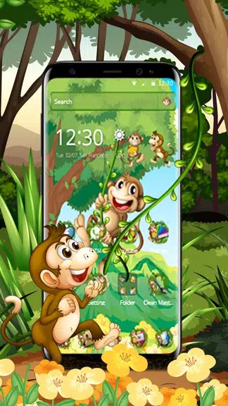 The Cute Cartoon Monkey Theme স্ক্রিনশট 3