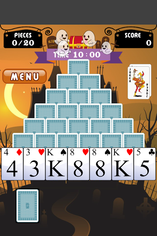 Pyramid Solitaire on Halloween Screenshot 3