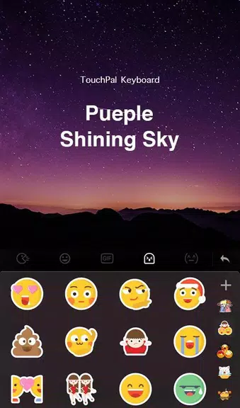 Purple Sky Keyboard Theme ảnh chụp màn hình 3