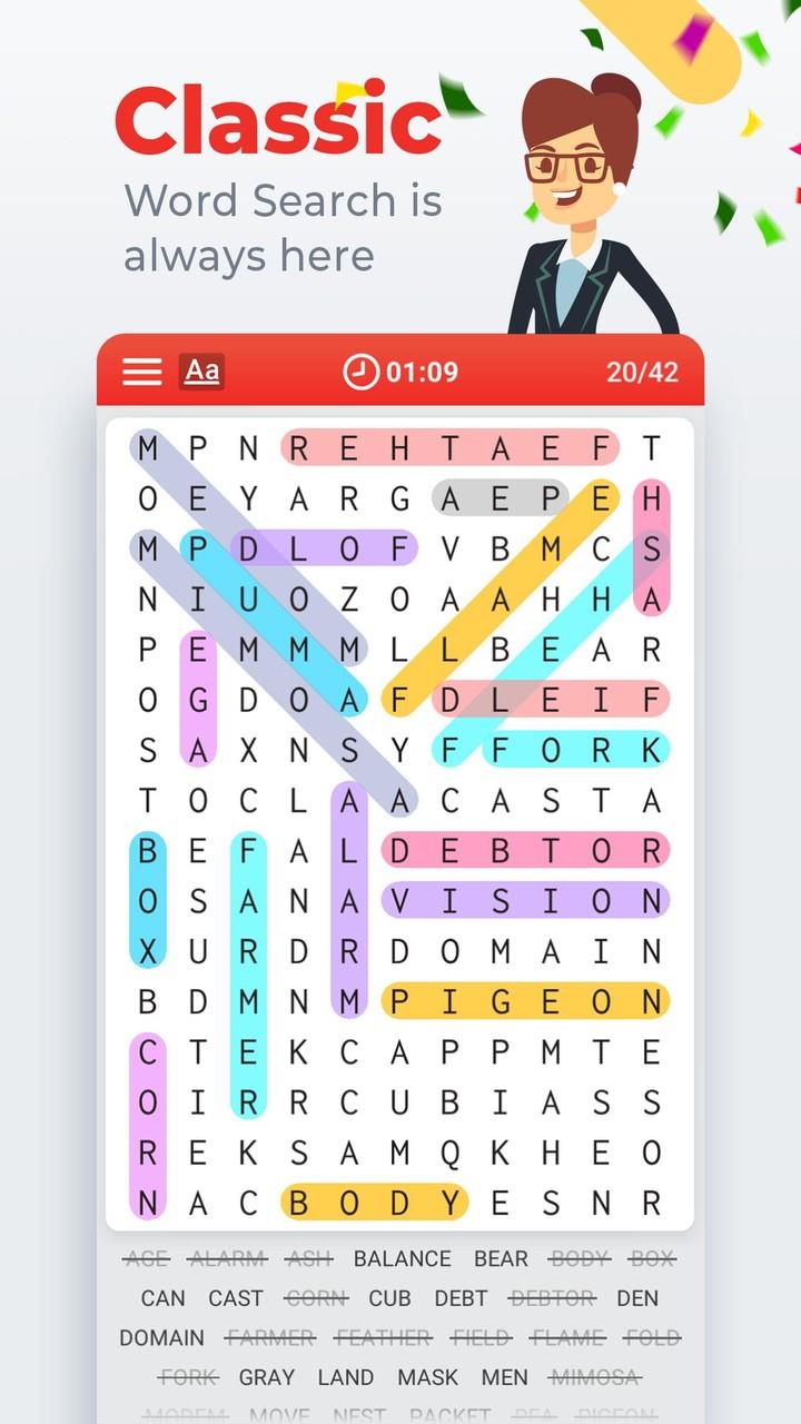 Word Search Colorful zrzut ekranu 1