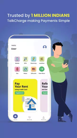 TalkCharge - Recharge & Bills screenshot 1
