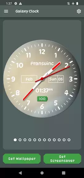 Galaxy Clock Live Wallpapers ဖန်သားပြင်ဓာတ်ပုံ 1
