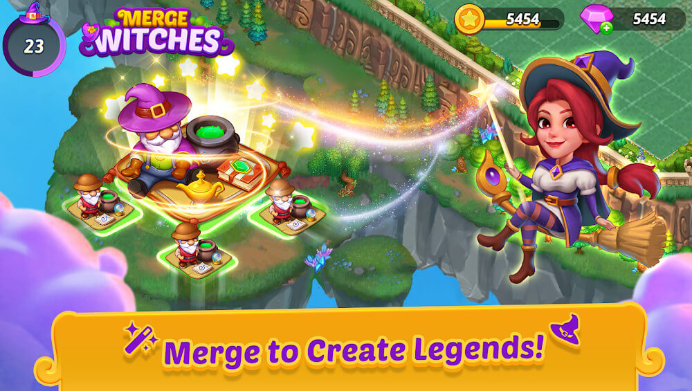 Merge Witches Mod ဖန်သားပြင်ဓာတ်ပုံ 1