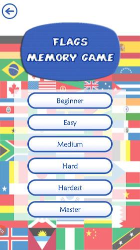 Flags Memory Game zrzut ekranu 2