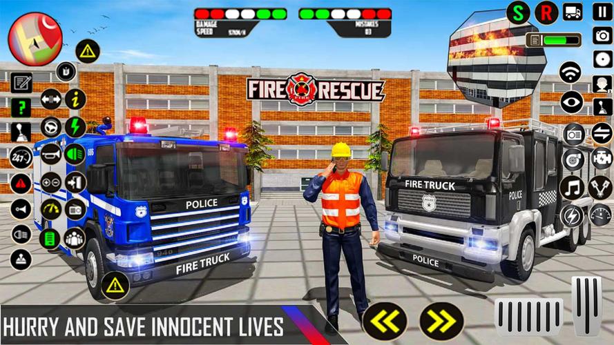 Police Ambulance Fire Truck captura de pantalla 