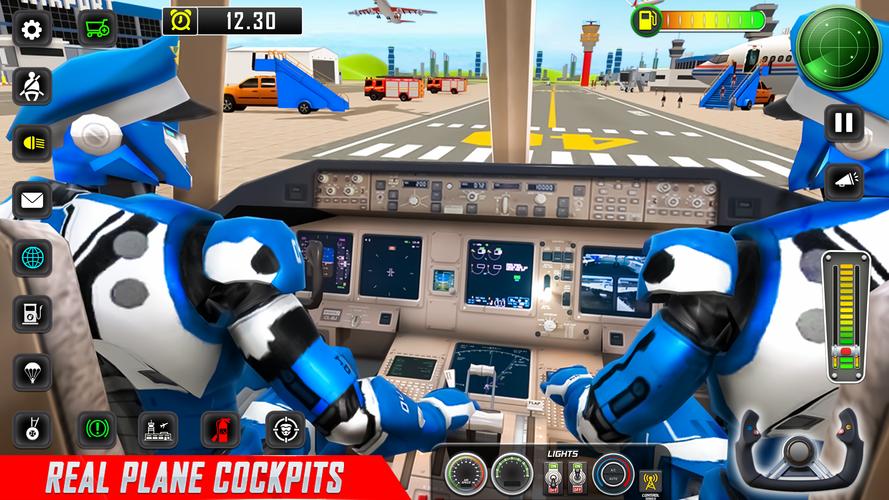Roboter-Pilot-Flugzeug-Spiele Screenshot 2