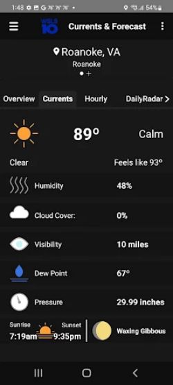 WSLS 10 Roanoke Weather ảnh chụp màn hình 3