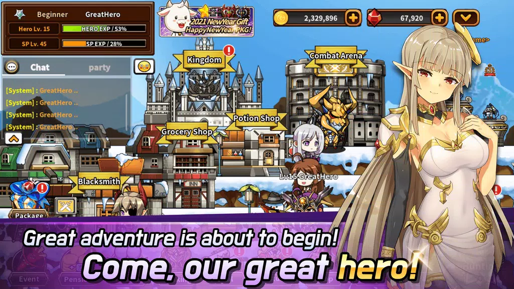 Hero Town Online: 2D MMORPG ekran görüntüsü 2