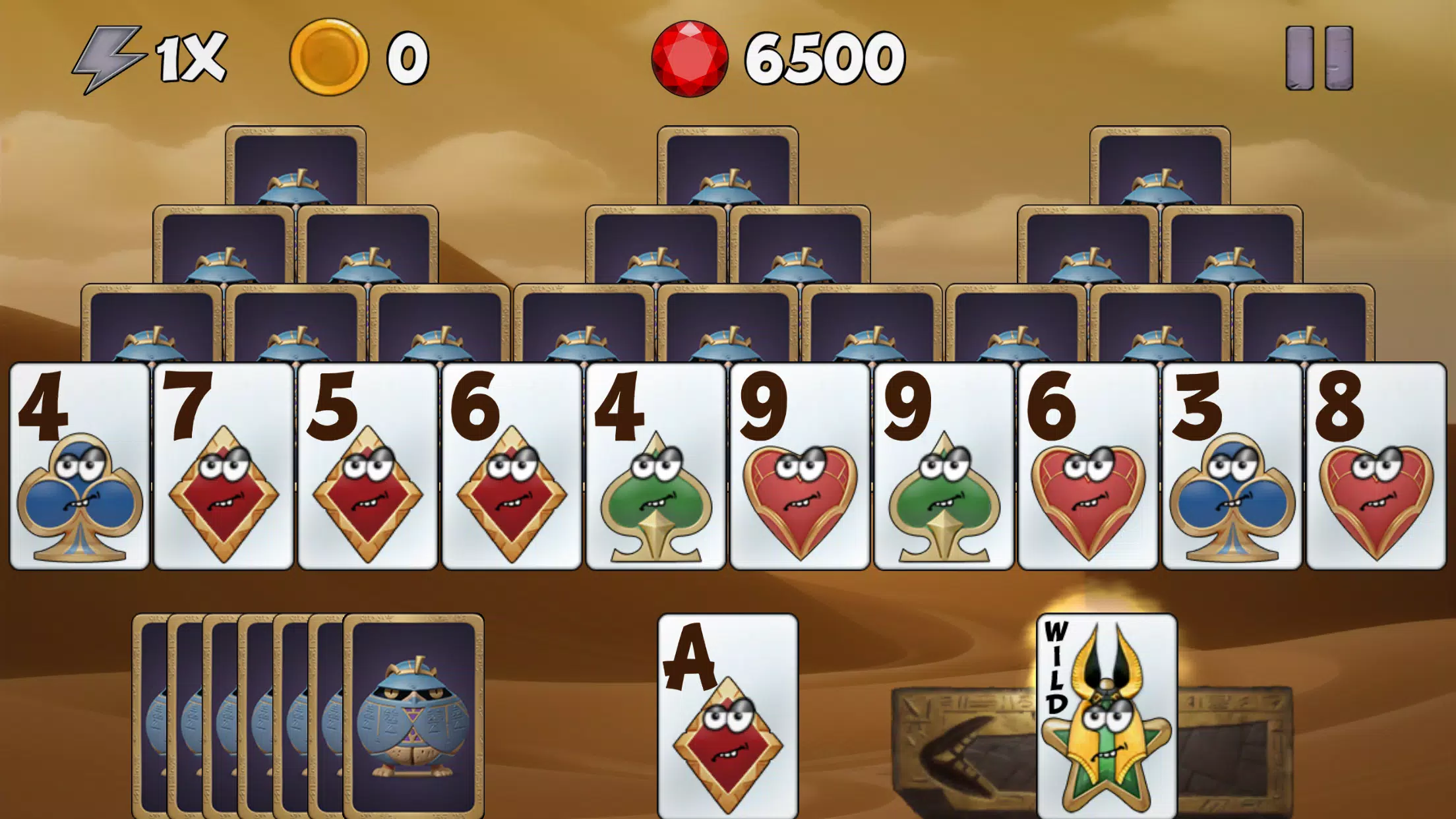 Tricky Tut Solitaire screenshot 1