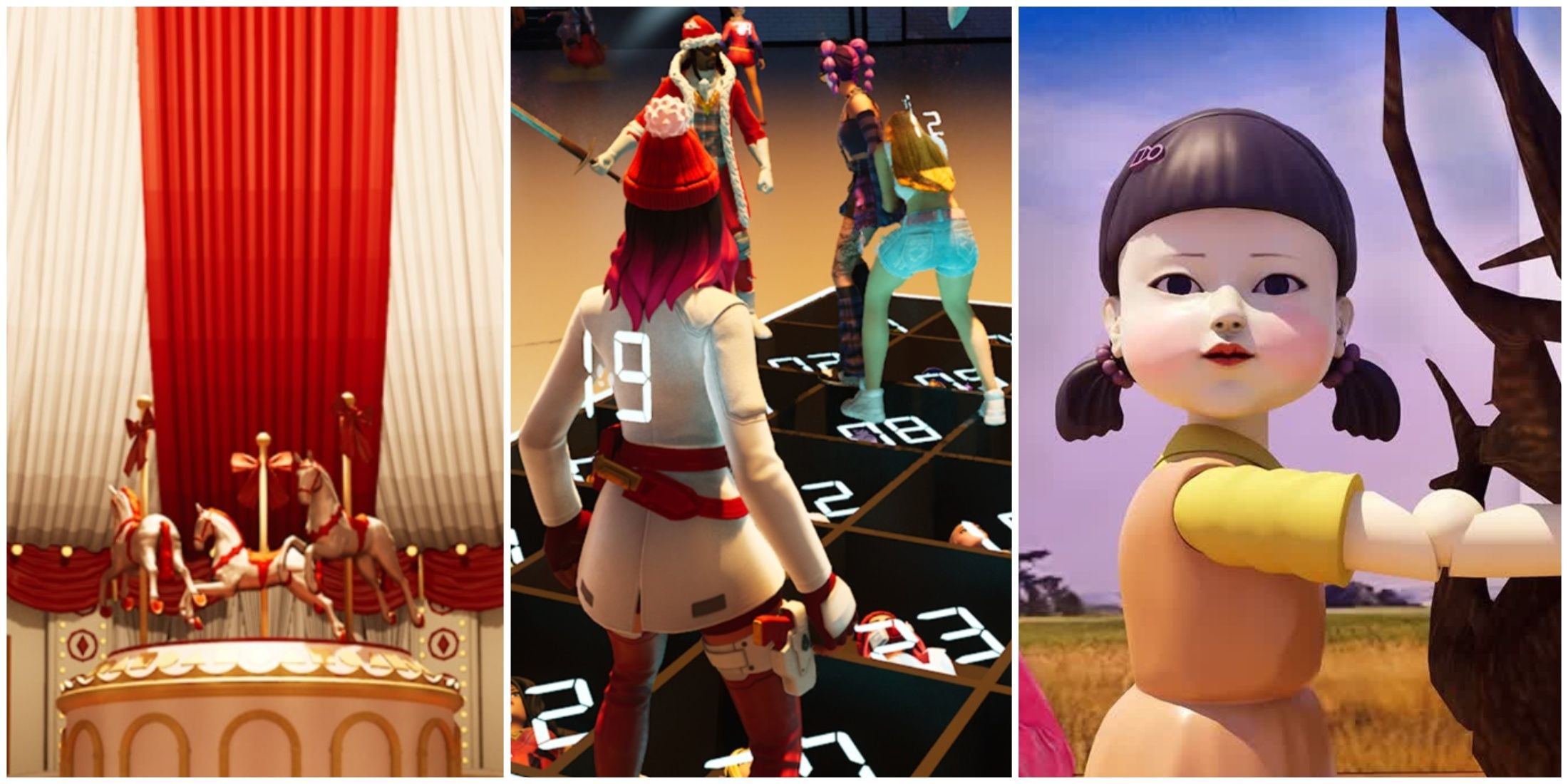I giocatori della mappa della partita di calamari di Fortnite