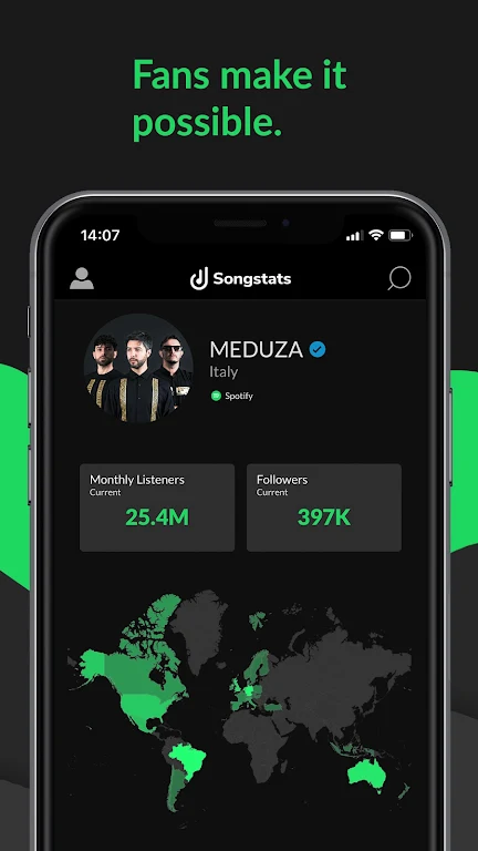 Songstats: Music Analytics 스크린샷 1