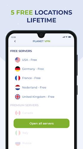 Free VPN Proxy by Planet VPN экрана 1