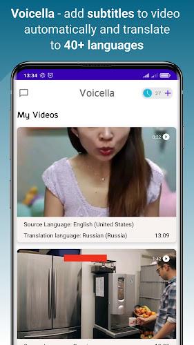 Voicella -video auto subtitles ekran görüntüsü 1