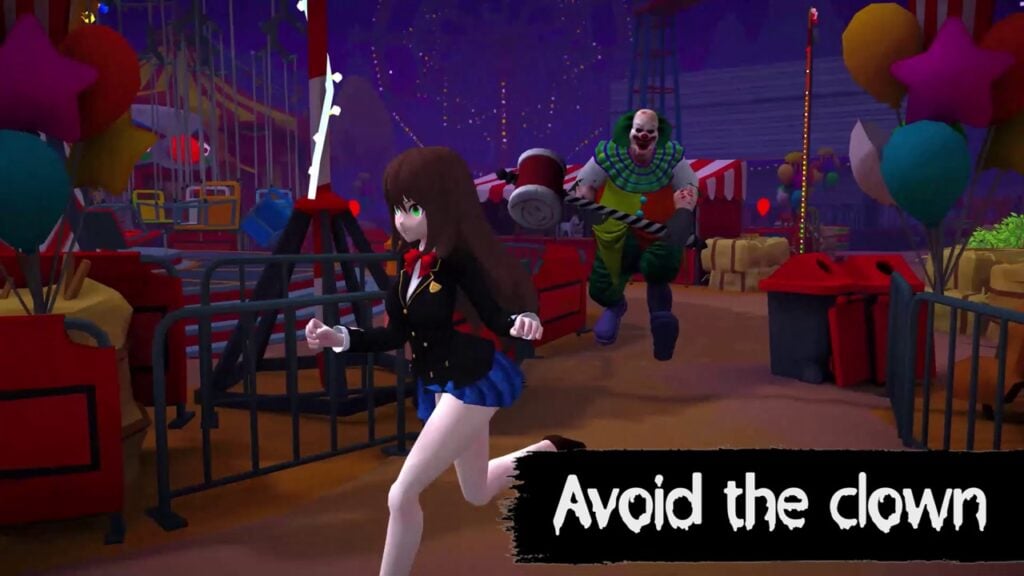 Clown ထိတ်လန့် anime မိန်းကလေးများ - ကျောရိုးအအေးခံ 'သေမင်းပန်းခြံ' တွင်စာဝှက်ခြင်းသို့မဟုတ်ပုန်းရှောင်ခြင်းသို့မဟုတ်လက်ခံခြင်း