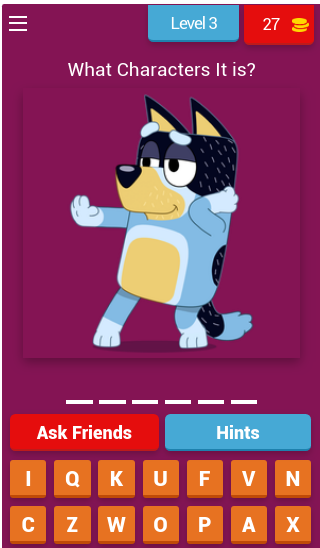 Screenshot BLUEY QUIZ 3