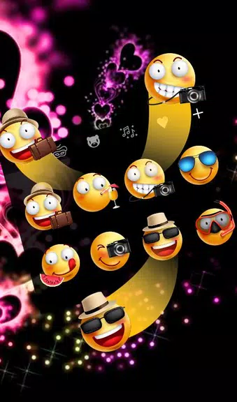 Sparkling Purple Heart Keyboard Theme Screenshot 4
