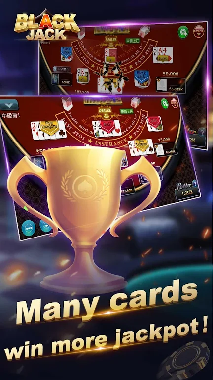 Blackjack 21-Free online poker game-jackpot casino zrzut ekranu 2