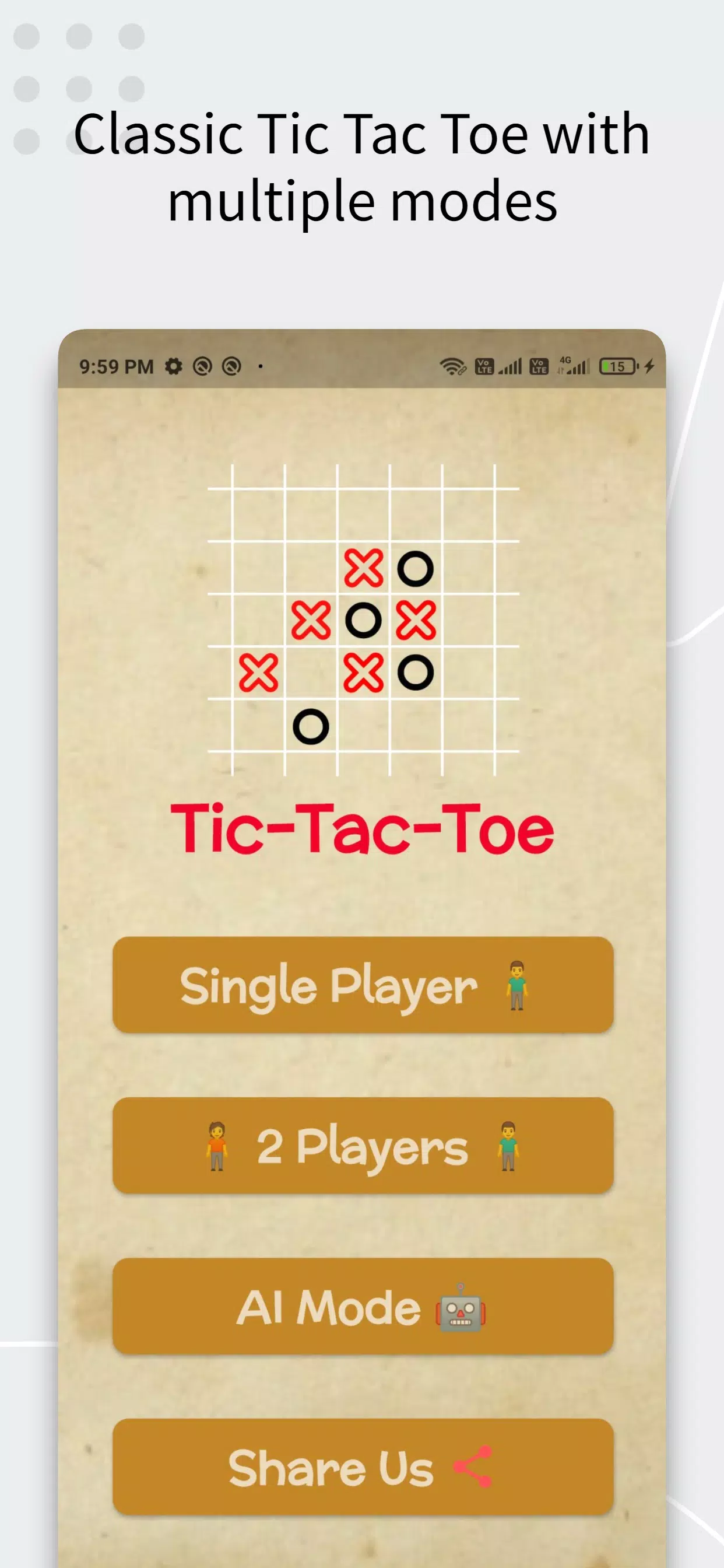 Tic Tac Toe AI Game Screenshot 1