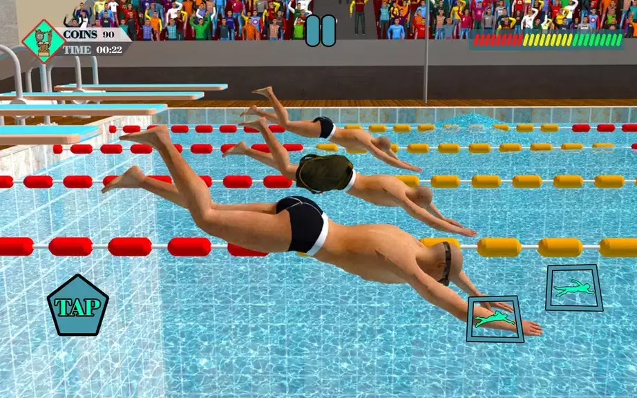 Summer Swimming Flip Pool Race Screenshot 1